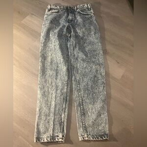 Vintage Orange Tab Levi 505 Acid Washed Jeans